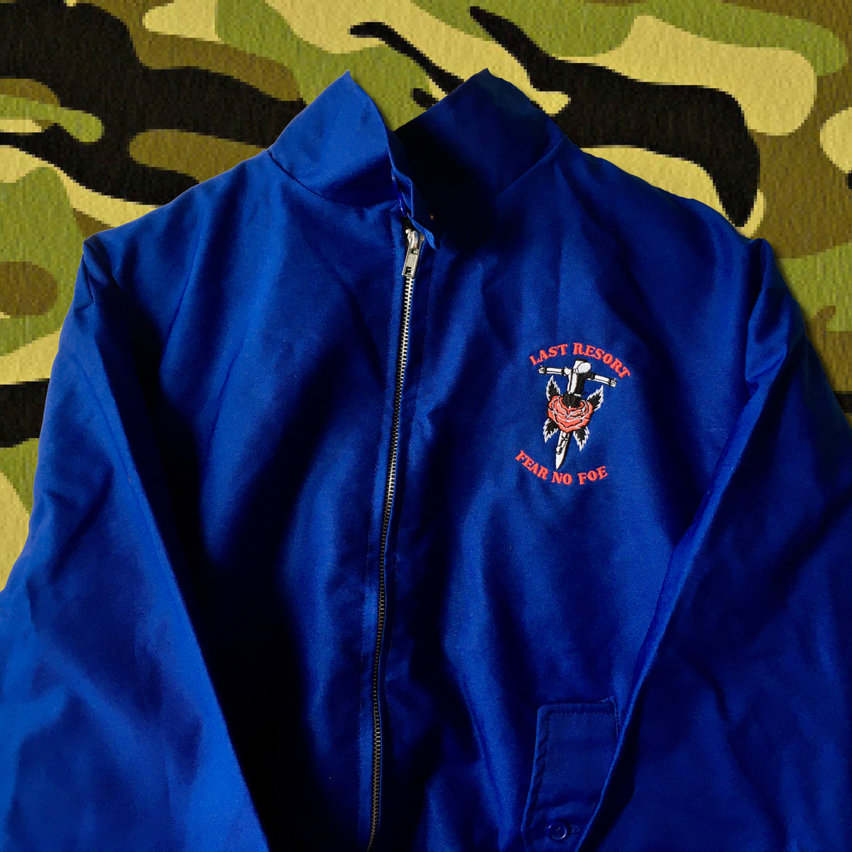 Last Resort Embroidered Harrington Jacket – Mainstage Merch