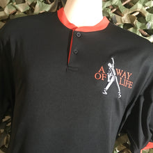 The Last Resort - A Way of Life -  Black Sports Tee with Red Trim