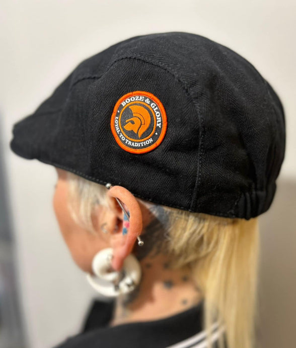 Booze & Glory - Flat Cap with Embroidered Patch