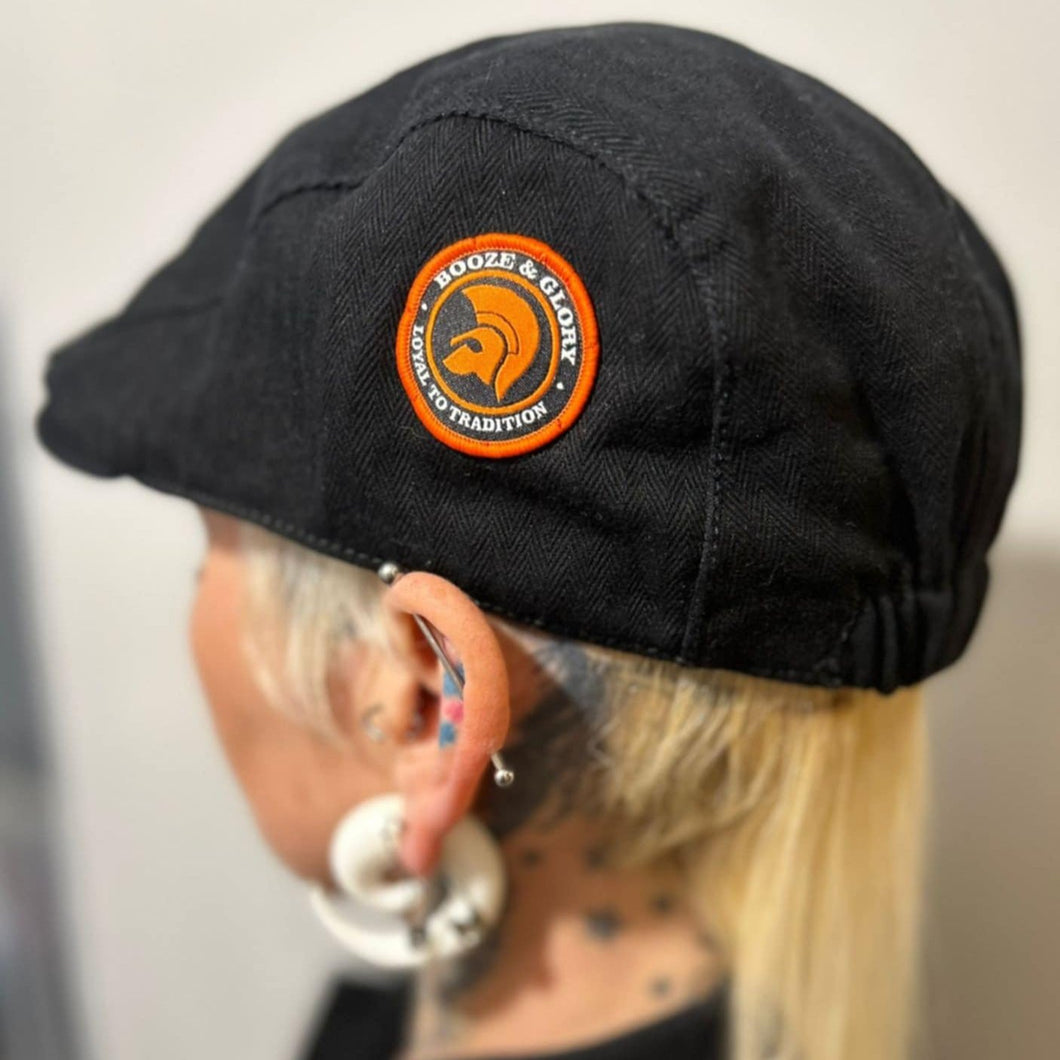 Booze & Glory - Flat Cap with Embroidered Patch