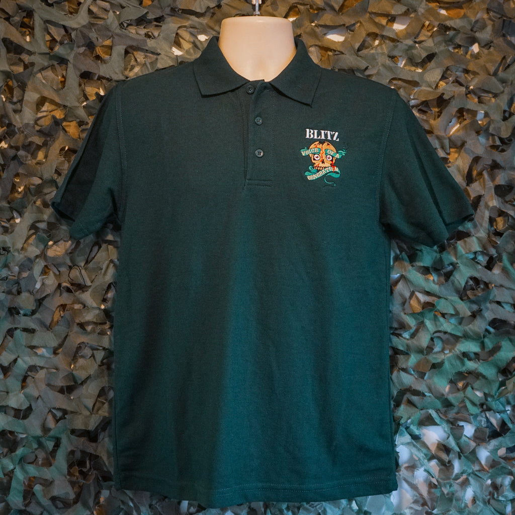 Blitz - Bottle Green Embroidered Polo