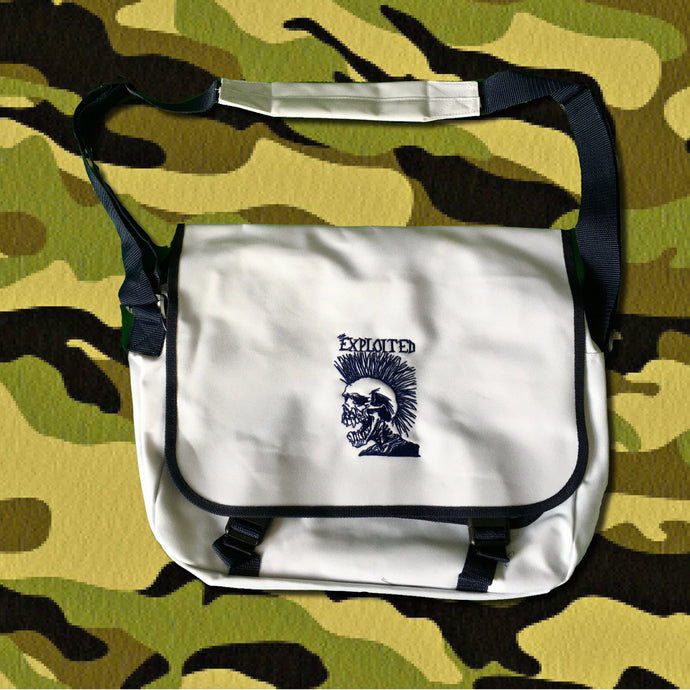 The Exploited - White -  Mohawk Skull  - Navigator Bag