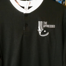 The Oppressed  - Black Sports Tee with White Trim