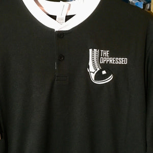 The Oppressed  - Black Sports Tee with White Trim