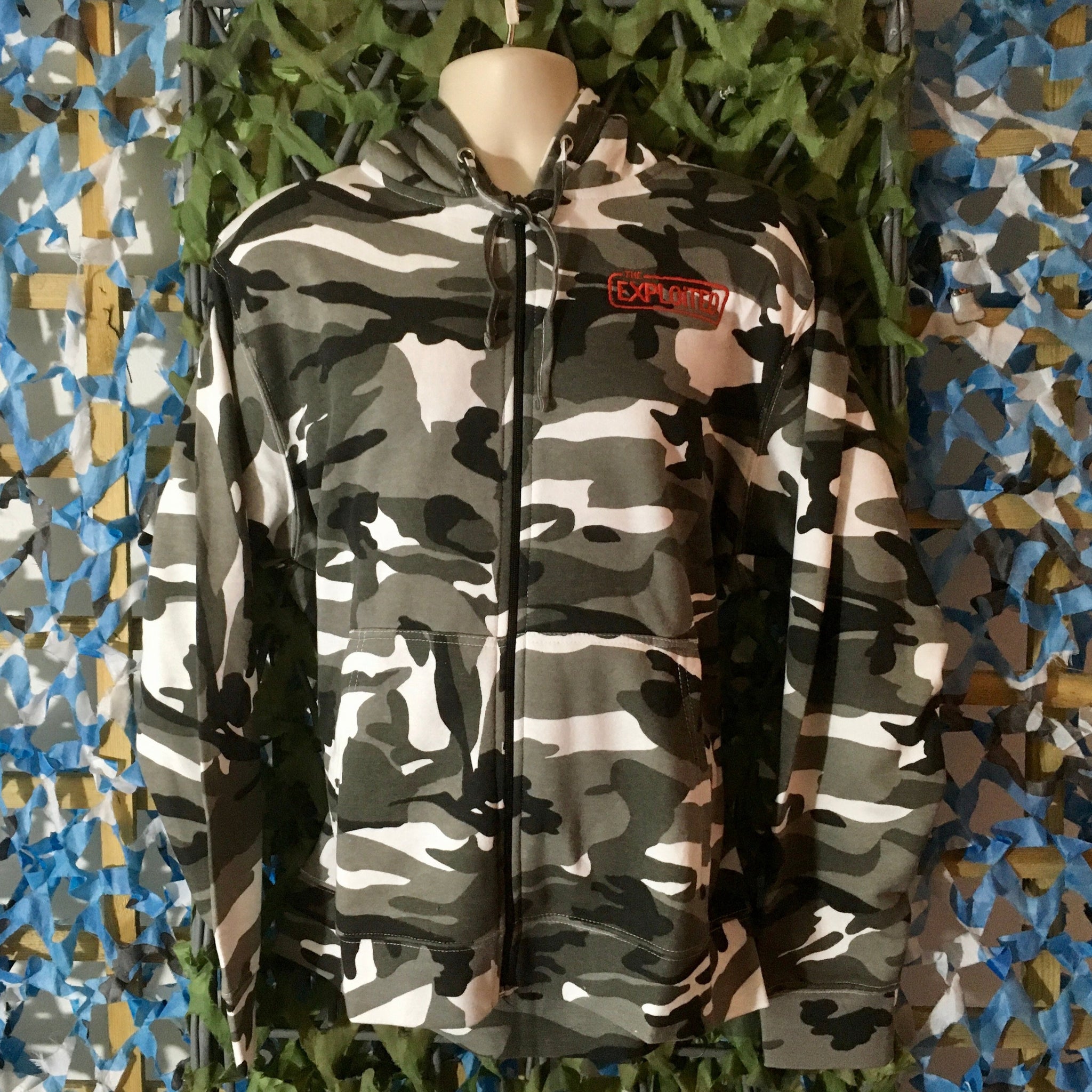 Expl0ited Merch The Exploited - Urban Camo Zip Hoodie – Mainstage Merch