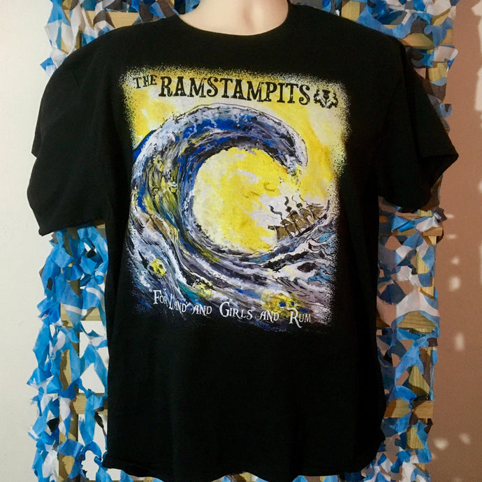 The Ramstampits - FLAGAR - men’s black  tee