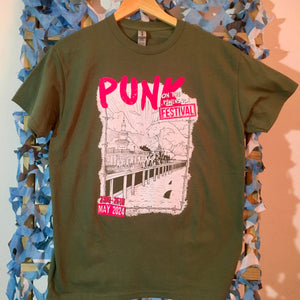 Punk On The Peninsula 2024 -  Mens Olive Tee