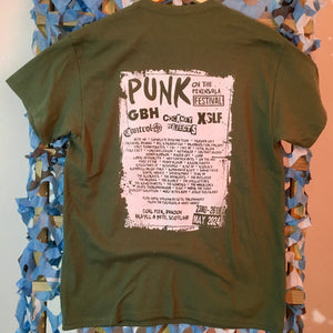 Punk On The Peninsula 2024 -  Mens Olive Tee