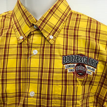 Booze & Glory  - Mens Burgundy & Mustard Check Shirt