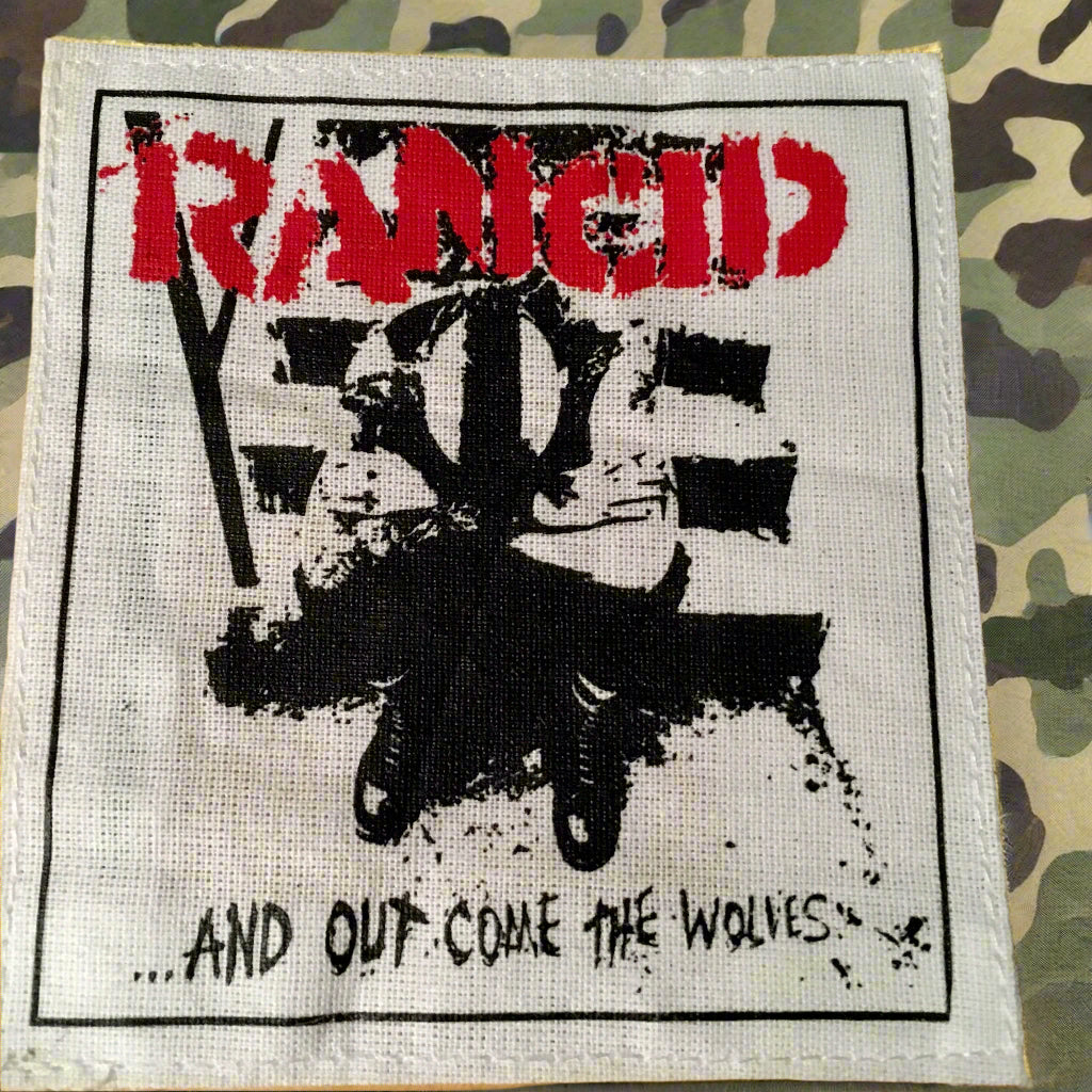 Rancid - White Out Come The Wolves printed patch – Mainstage Merch