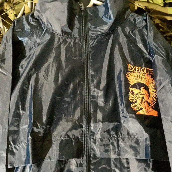 The Exploited - Luminous Orange Mohican Skull -  Rain Jacket