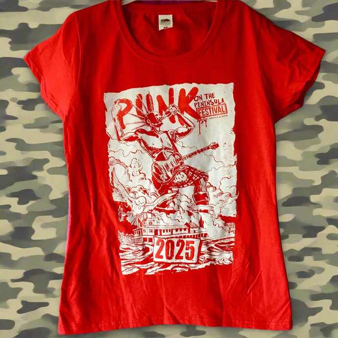 2025 Punk On The Peninsula - Ladies Red Tee
