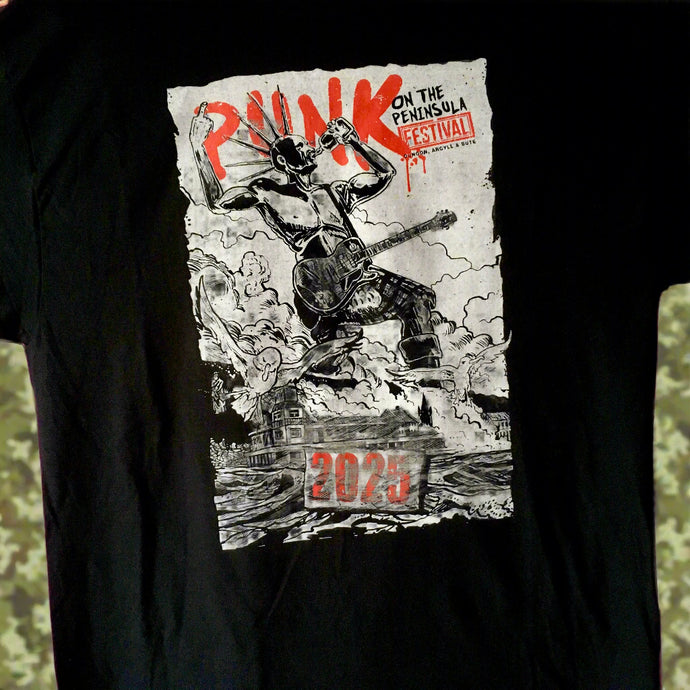 2025 Punk On The Peninsula -  Mens Black Tee