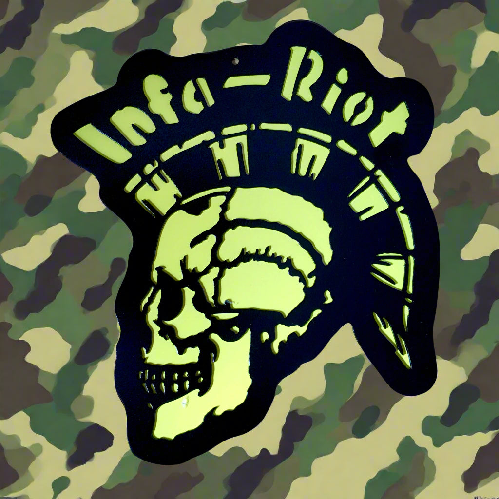 INFA-RIOT logo - Metal Wall Art – Mainstage Merch