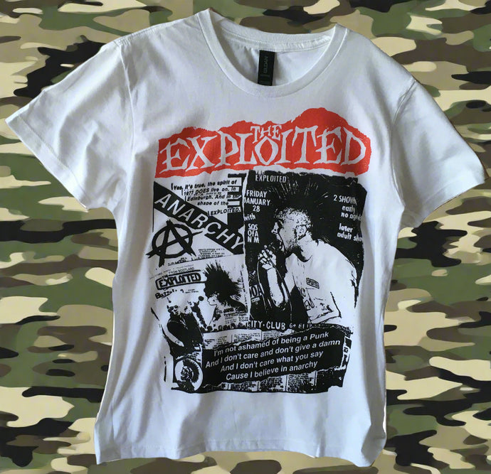 The Exploited  - I Believe In Anarchy - Ladies White Tee