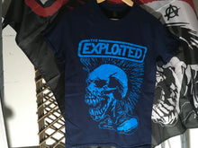 The Exploited - Navy Skull Tee