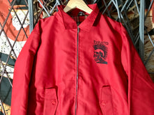The Exploited - Red Harrington Jacket with Black Skull Logo Embroidery on Front and Back