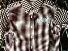 The Business - Ladies - Burgundy Gingham Check Shirt