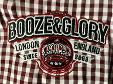 Booze & Glory - Ladies - Burgundy Gingham Check Shirt