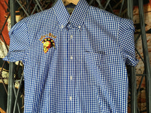 Infa-Riot - Mens - Blue - Mohawk Skull  Check Shirt