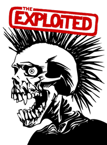 Exploited  - Skull Sticker