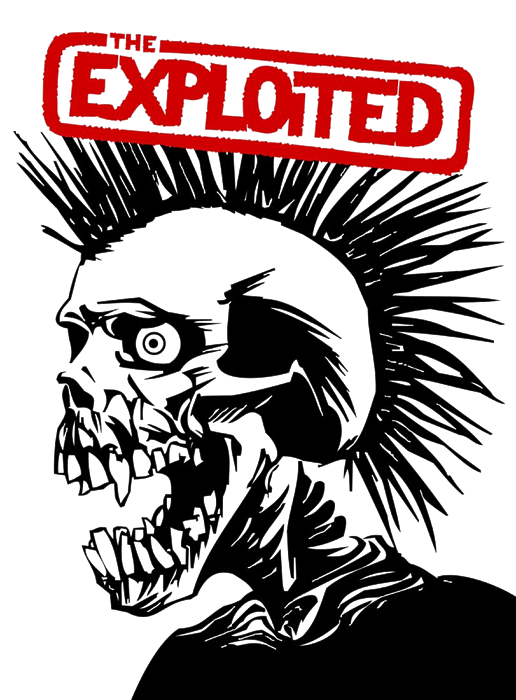 Exploited  - Skull Sticker