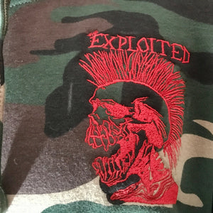 The Exploited - Red Skull - Zip Camo Hoodie