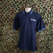 The Business - Navy Polo with Light Blue Trim