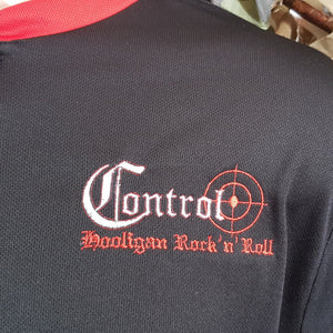 Control -  Black Sports Tee with Red Trim