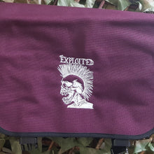 The Exploited - Skull Logo  - Maroon Canvas Messenger Bag
