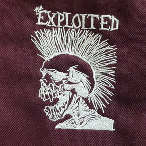 The Exploited - Skull Logo  - Maroon Canvas Messenger Bag