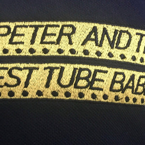 Peter & The Test-Tube Babies - Black Polo with Yellow Trim