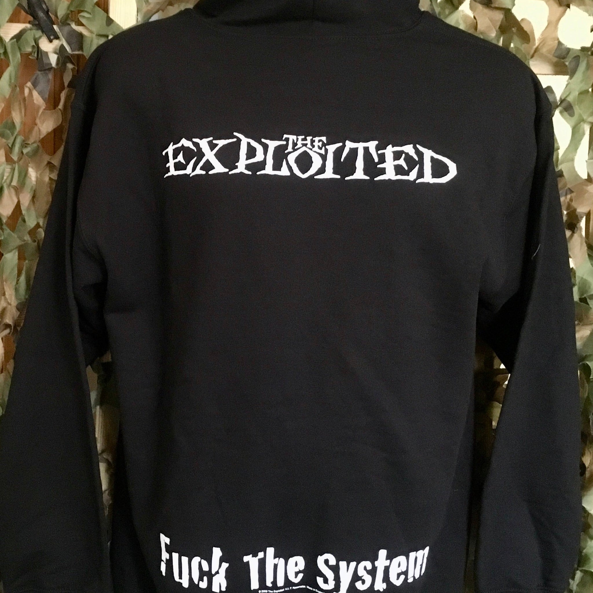 Expl0ited Merch The Exploited - Fuck The System - Zip Hoodie – Mainstage Merch