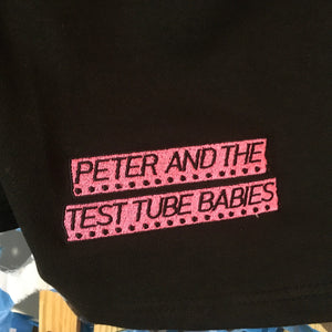 Peter & The Test-Tube Babies - Embroidered  Black Shorts