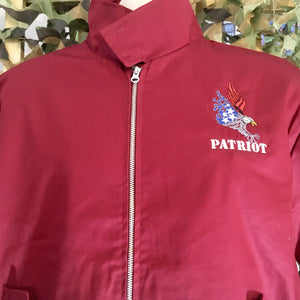 Patriot  - Burgundy Embroidered Harrington