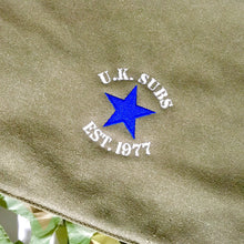 UK SUBS - Vintage Military Green - Blue Star - Washed Canvas - Despatch Bag