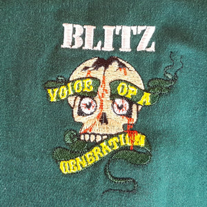 Blitz - Bottle Green  Harrington Jacket w/ Front & Back Embroidery