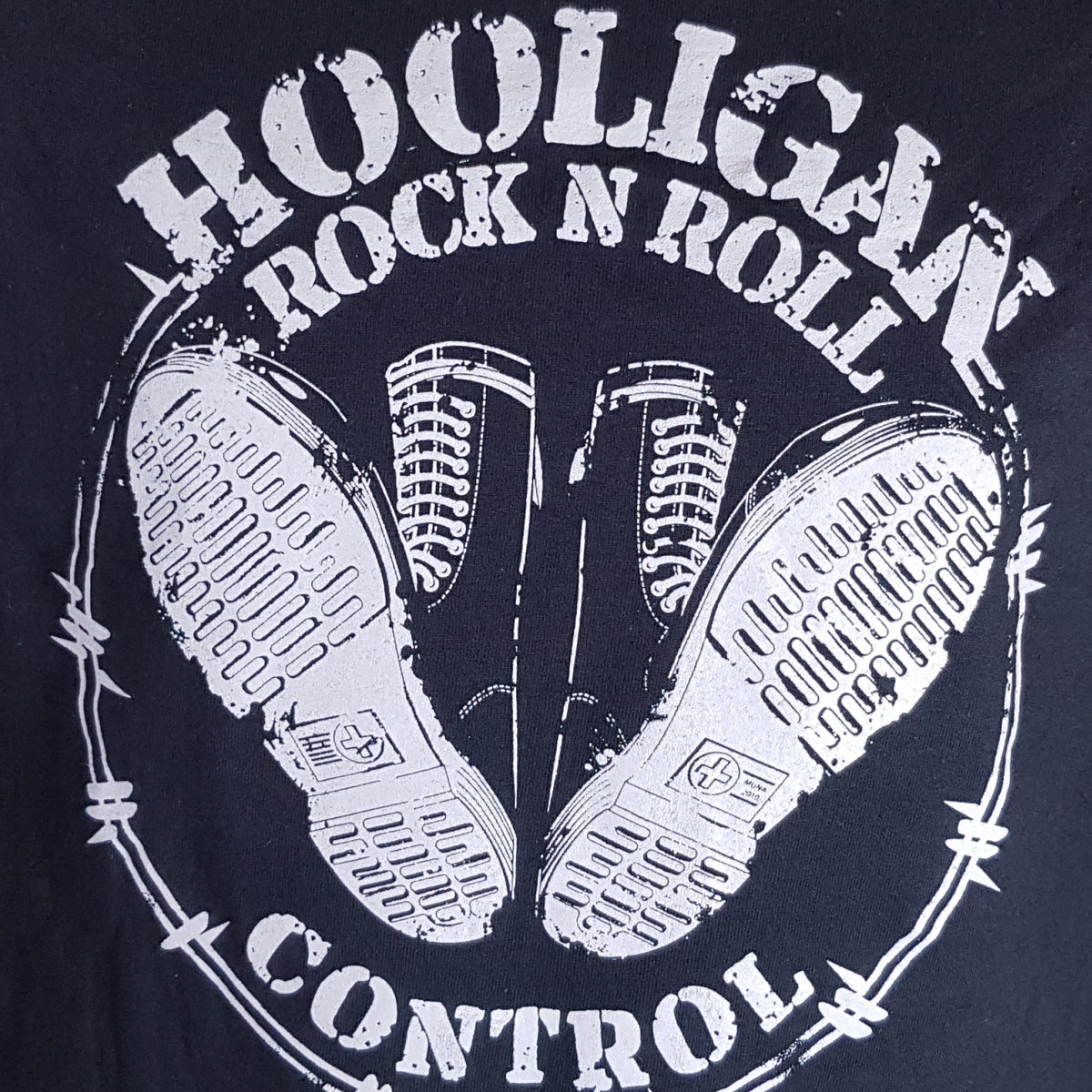 Control - Boots Logo with Sleeve Print - Men's Black T-Shirt ...