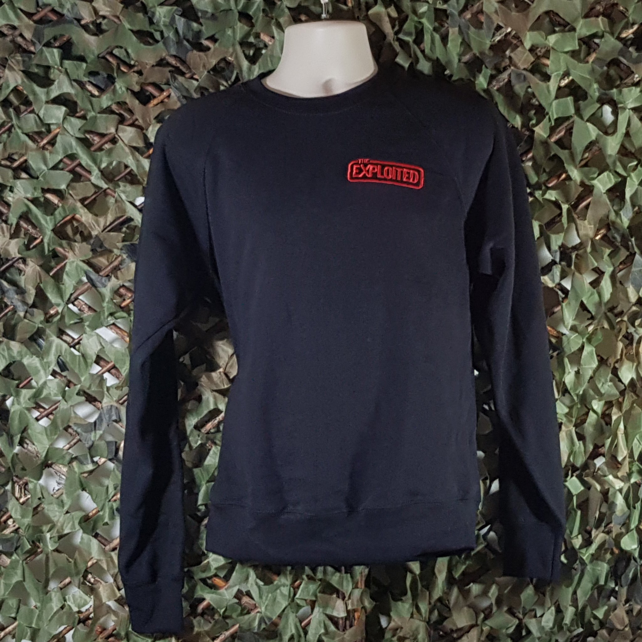 Expl0ited Merch The Exploited - Red Logo Black Sweatshirt – Mainstage Merch