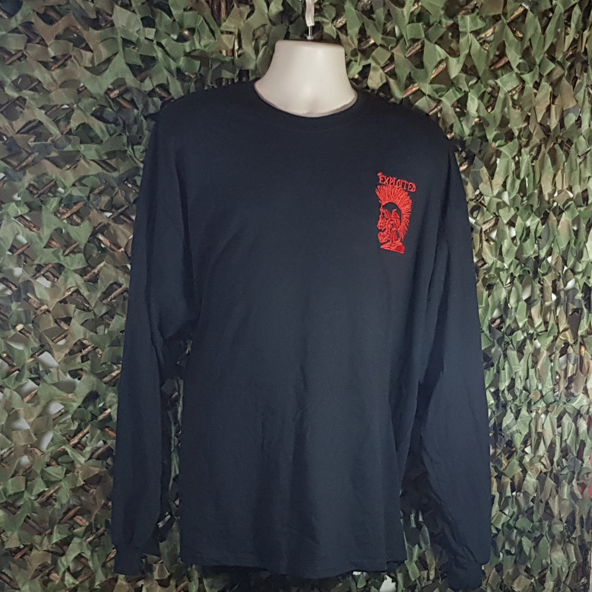 The Exploited - Long Sleeve Embroidered Skull Tee – Mainstage Merch