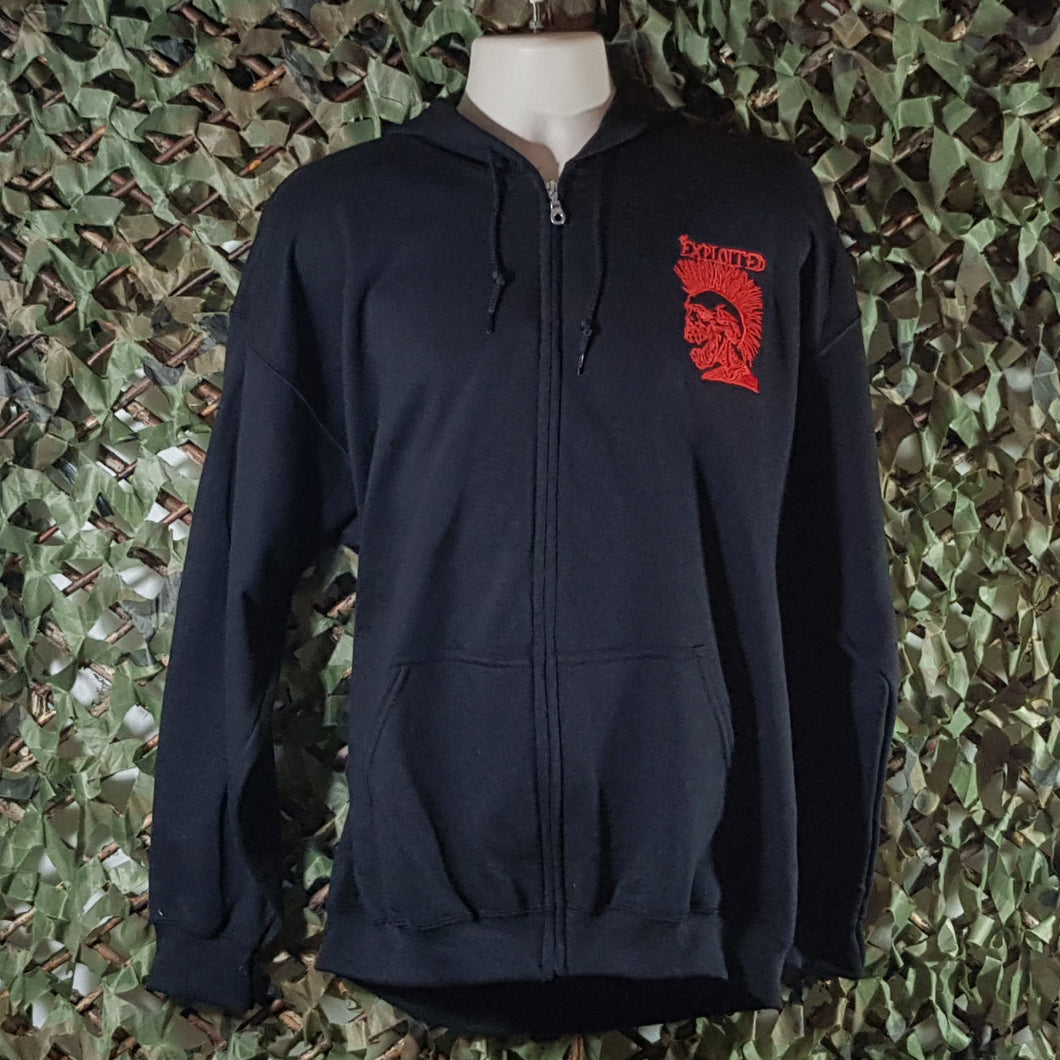 The Exploited - Zip Hoodie - w/ Front & Back Embroidery