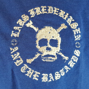 Lars Frederiksen & The Bastards - Royal Blue Polo with White Trim and White Embroidery
