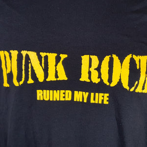 Control - Punk Rock Ruined My Life -  Men's Black T-shirt