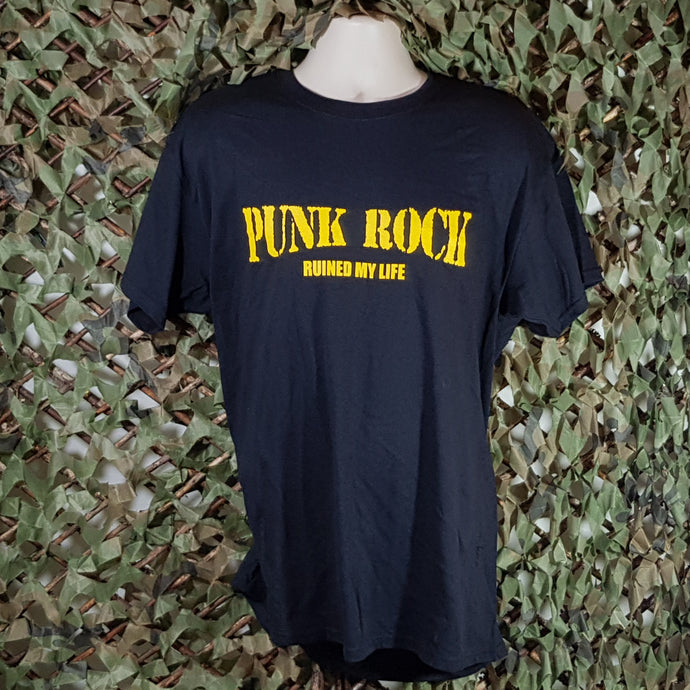 Control - Punk Rock Ruined My Life -  Men's Black T-shirt