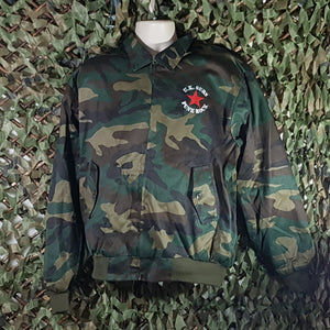 UK Subs - Red Star - Camouflage Harrington w/ Front & Back Embroidery