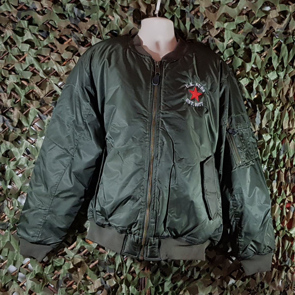 UK Subs - 1977 - MA-1 Original Style - Flight Jacket – Mainstage Merch